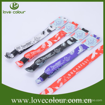 Custom Logo Festival Fabric Woven RFID Wristband